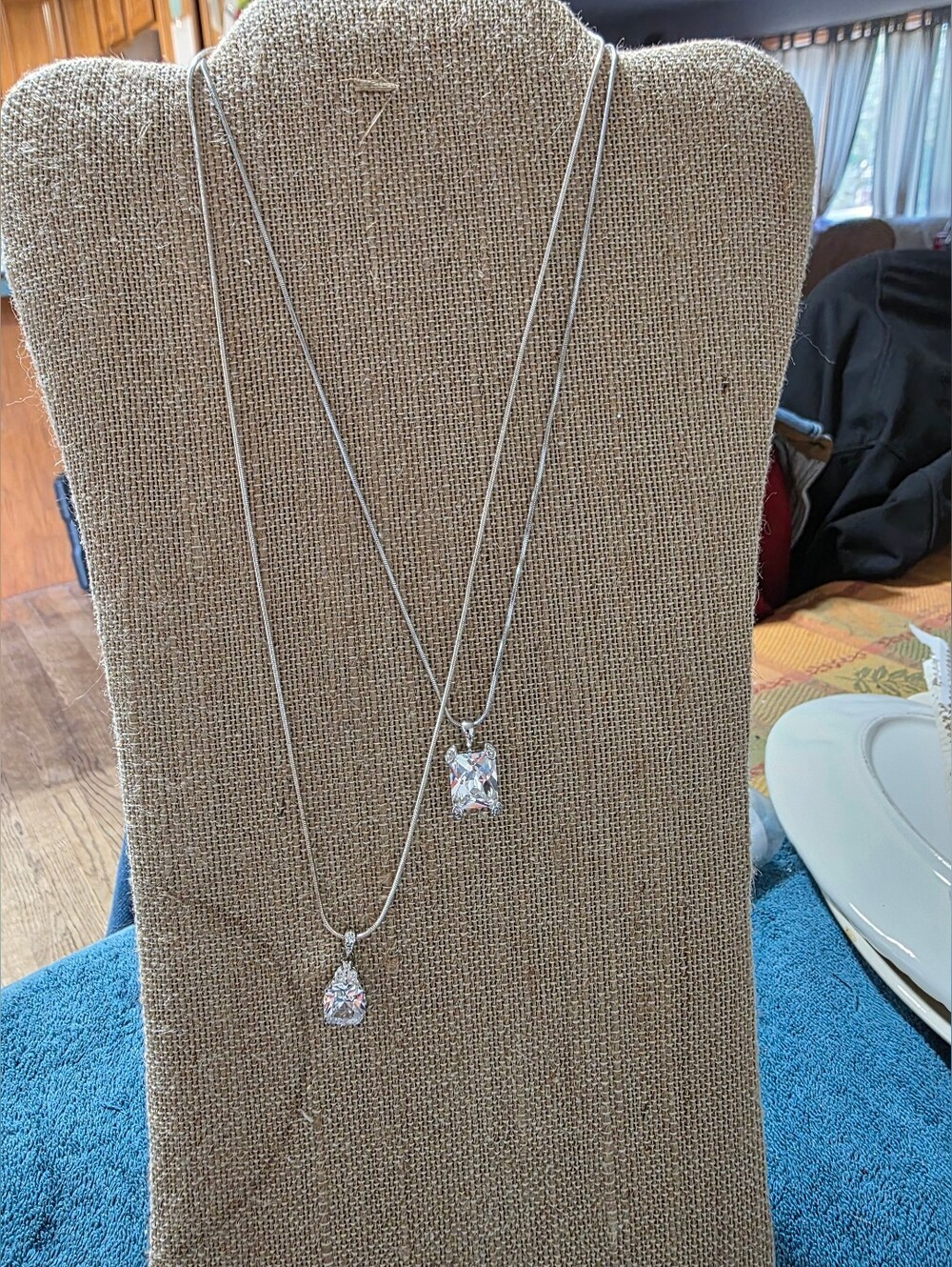 Beautiful Cubic Zirconia Emerald Cut Pendant